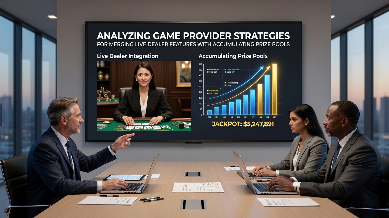 Mobile screen showing live dealer interface merged with growing progressive jackpot counter